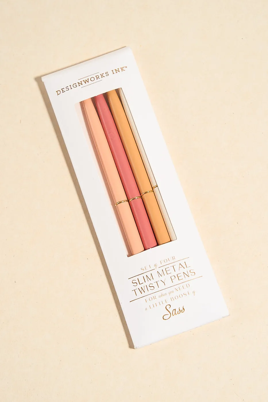 Designworks Ink Slim Metal Twisty Sass Set 4 Pen