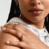 Pilgrim Sloan Gold EOL Crystal Recycled Rings set 3