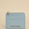 Among the Brave Small Blue Leather Card Holder
