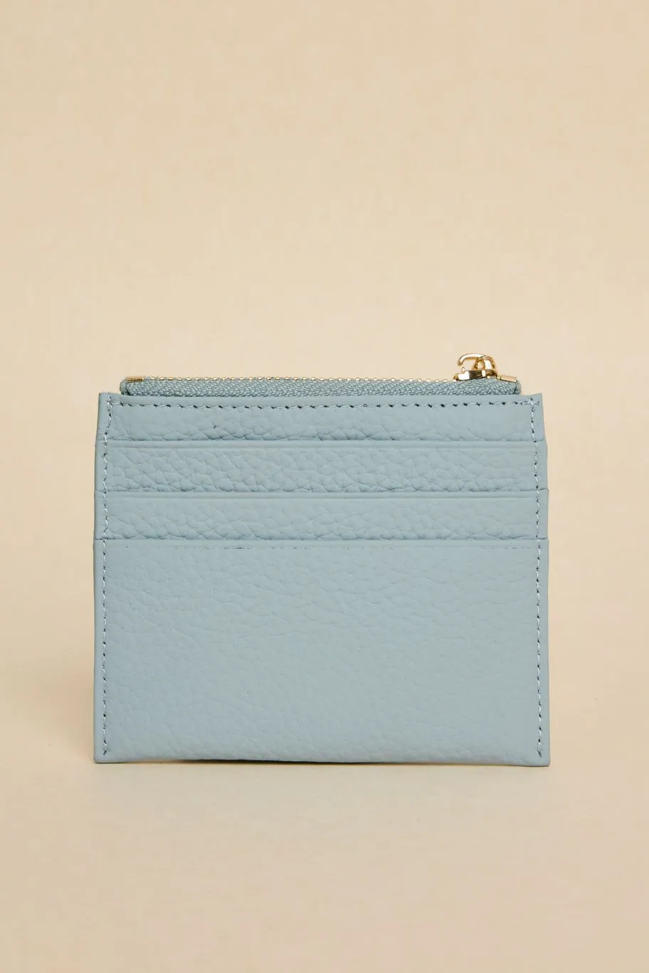 Among the Brave Small Blue Leather Card Holder