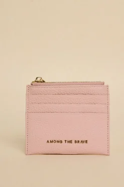 Among the Brave Small Blush Leather Card Holder