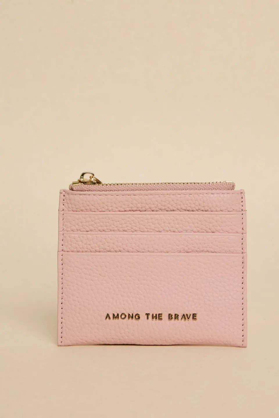 Among the Brave Small Blush Leather Card Holder