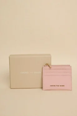 Among the Brave Small Blush Leather Card Holder