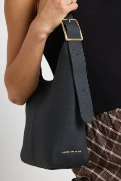 Among the Brave Soho Black Leather Large Bucket Bag