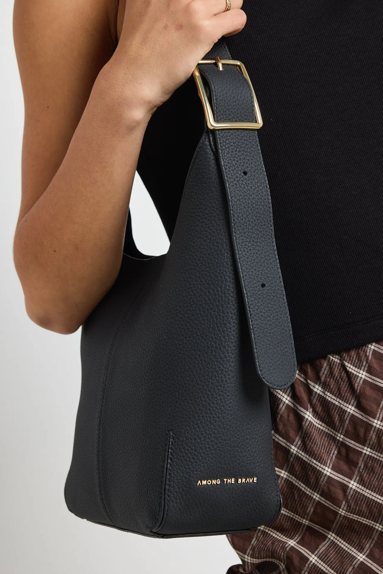 Among the Brave Soho Black Leather Large Bucket Bag