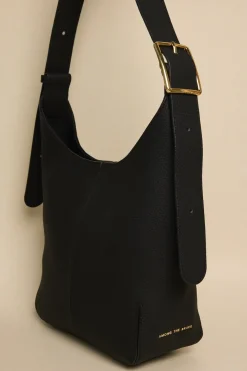 Among the Brave Soho Black Leather Large Bucket Bag