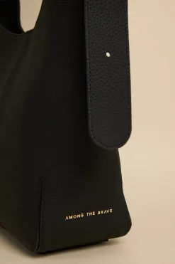 Among the Brave Soho Black Leather Large Bucket Bag