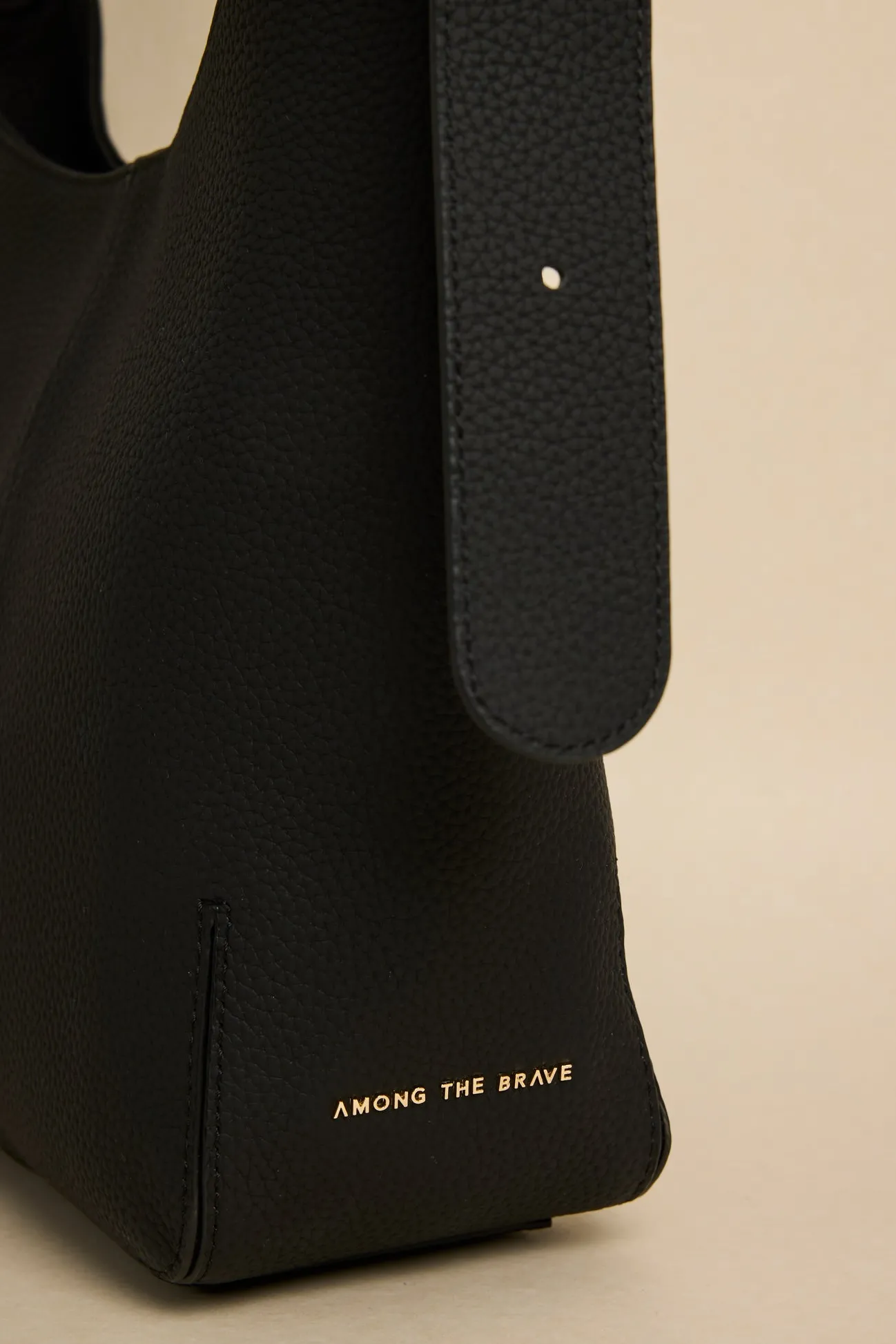 Among the Brave Soho Black Leather Large Bucket Bag