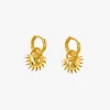 Brie Leon Solida Charm 18k Gold Plated Huggie Earrings