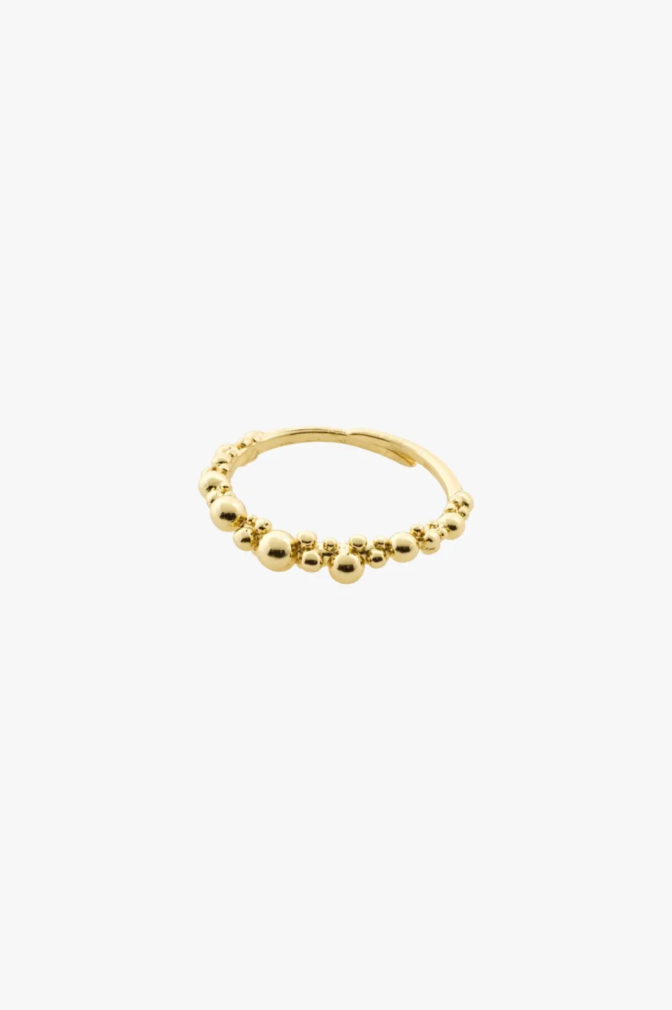 Pilgrim Solidarity Recycled Bubbles Adjustable EOL Ring Gold