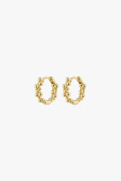 Pilgrim Solidarity Recycled Small Bubbles Hoop Earrings Gold