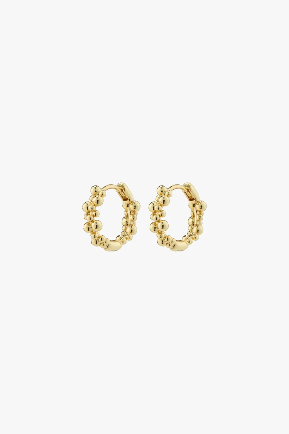 Pilgrim Solidarity Recycled Small Bubbles Hoop Earrings Gold