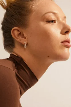 Pilgrim Solidarity Recycled Small Bubbles Hoop Earrings Silver