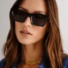 Le Specs Something Black Mono Lens Sunglasses