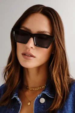 Le Specs Something Black Mono Lens Sunglasses