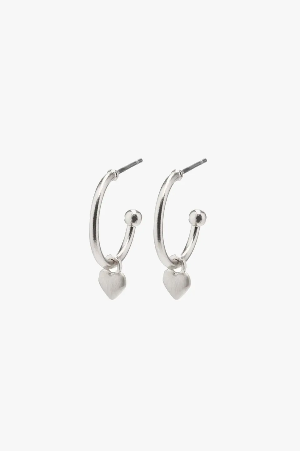 Pilgrim Sophia Heart Sleeper Stud EOL Earrings Silver