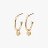 Pilgrim Sophia Heart Sleeper Stud EOL Earrings Gold