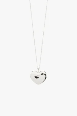Pilgrim Sophia Recycled Heart Pendant Silver Plated EOL Necklace