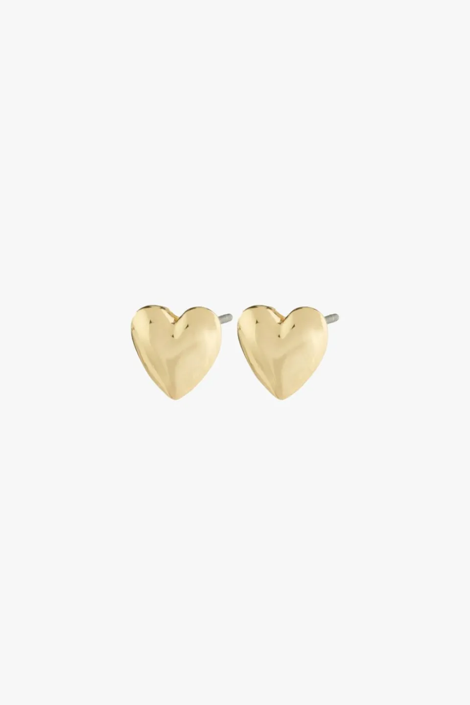 Pilgrim Sophia Recycled Puffy Heart Gold Stud EOL Earrings