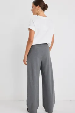 Stories be Told Sophisticated Charcoal Wide Leg Pants