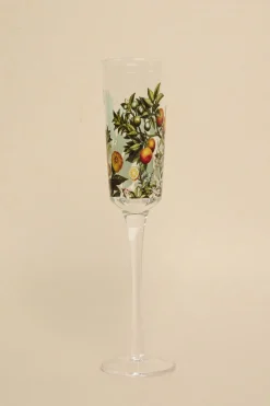 Nel Lusso Sorrento Lemon Print Champagne Flute Each