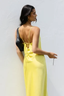 Among the Brave Sovereign Citron Strappy Maxi Dress