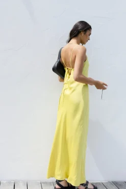 Among the Brave Sovereign Citron Strappy Maxi Dress
