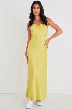 Among the Brave Sovereign Citron Strappy Maxi Dress