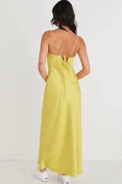 Among the Brave Sovereign Citron Strappy Maxi Dress