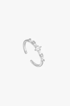 Ania Haie Sparkle Multi Stone Band Silver Ring