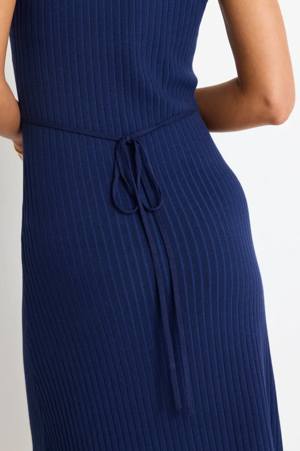 Stories be Told Splendid Ink Rib Knit Funnel Neck Maxi Dress