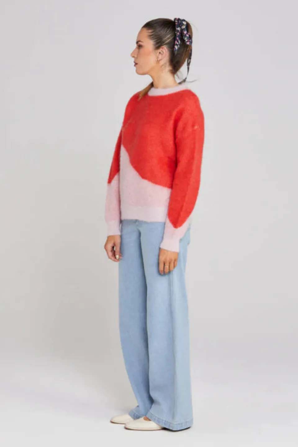Thing Thing Split Pinky Tomato Wool Jumper