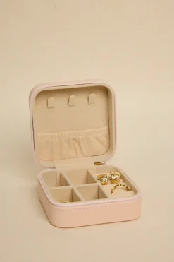 Humble + Heart Square Pink Jewellery Travel Case