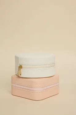 Humble + Heart Square Pink Jewellery Travel Case