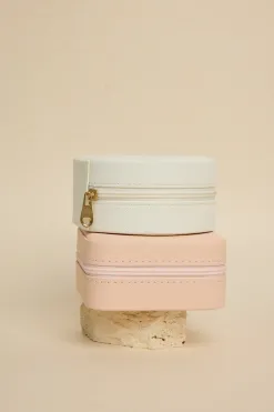 Humble + Heart Square Pink Jewellery Travel Case