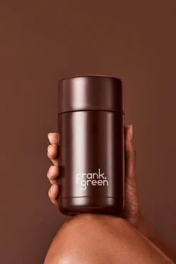 Frank Green Stainless Steel with Push Button Lid Chocolate 12oz Ceramic Cup
