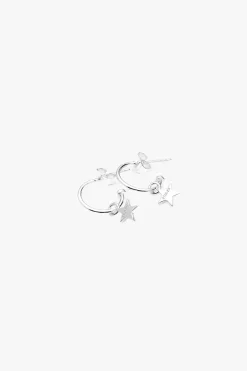 Stolen Girlfriends Club Star Anchor Silver Sleeper Earrings