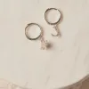 Georgia Mae Star And Moon Huggie EOL Silver Earrings