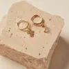 Georgia Mae Star And Moon Huggie Gold Earrings