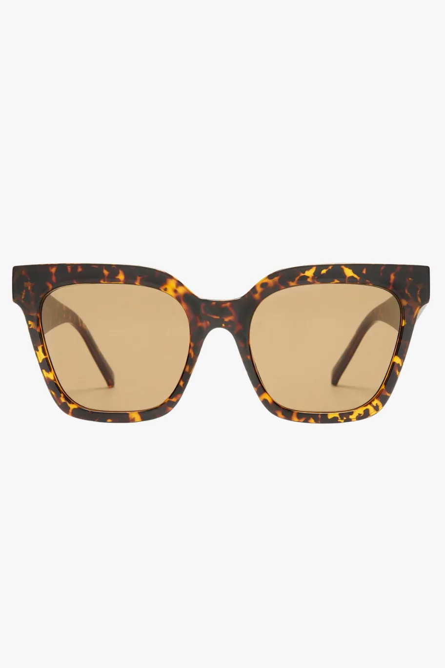 Le Specs Star Glow Dark Tort Brown Large Mono Lens Sunglasses