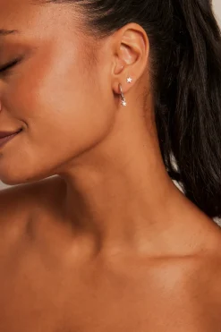 Humble + Heart Star Sleeper Stud Set Rhodium Earrings