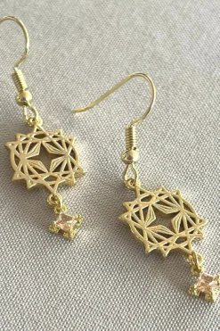 Lindi Kingi Starseed Gold Mini Embellished Hook EOL Earrings
