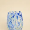 Willow u0026 Mae Stemless Blue Green Splatter Wine Glass