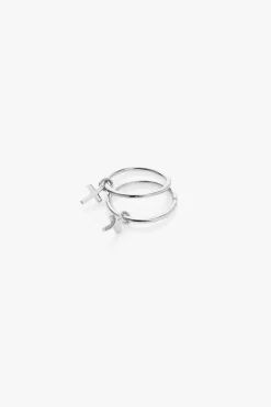 Stolen Girlfriends Club Stolen Cross Sleeper Earrings EOL