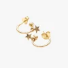Stolen Girlfriends Club Stolen Star Anchor Sleeper Earrings 18ct Gold Plated