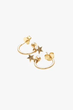 Stolen Girlfriends Club Stolen Star Anchor Sleeper Earrings 18ct Gold Plated