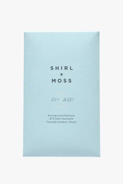 Shirl + Moss Stoneground Espresso 67% Dark Chocolate 80g Bar