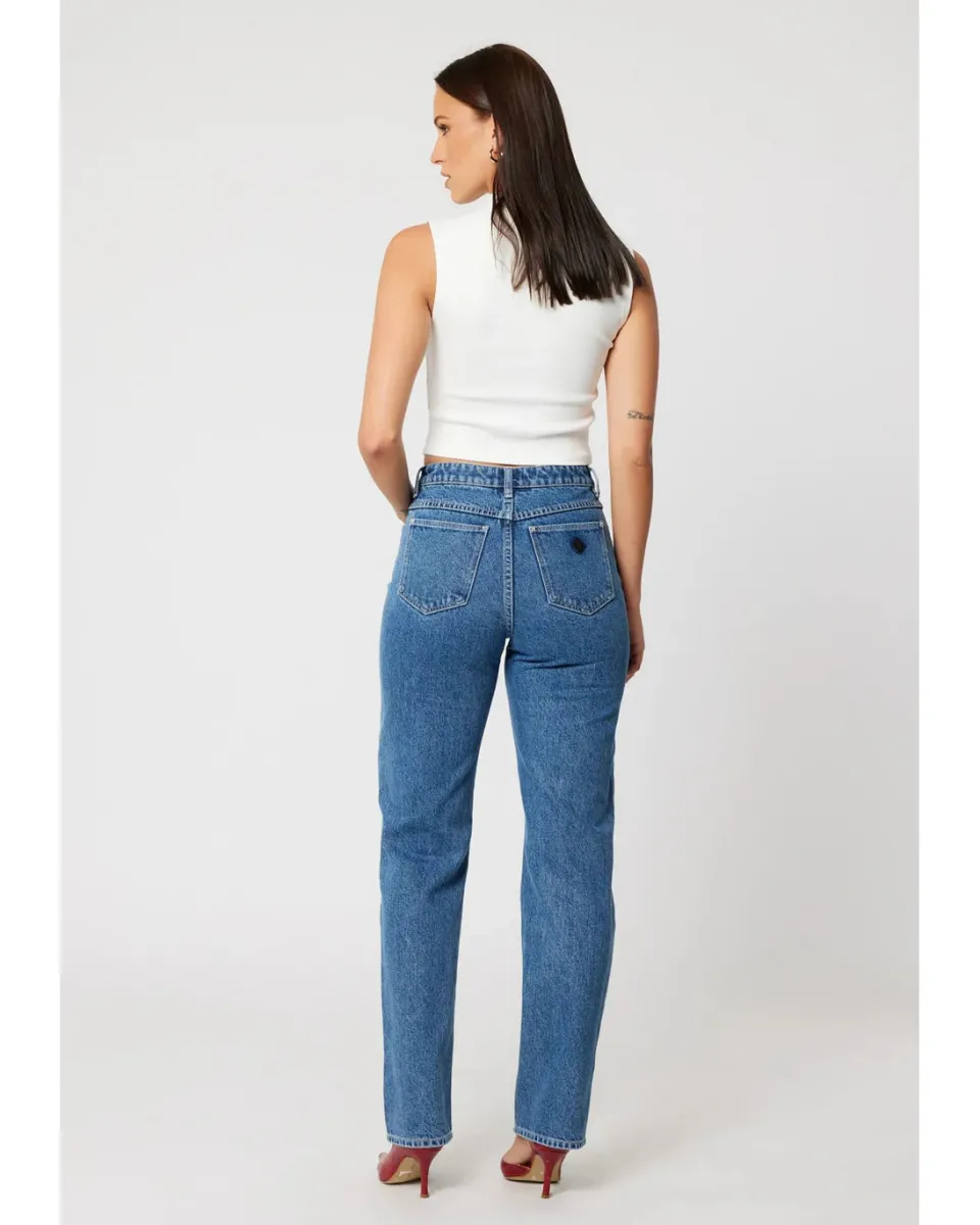 Abrand Jeans 94 Straight Kim Mid Blue Jean