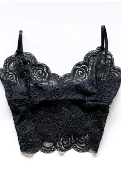Queen of the Foxes Strappy Black Lace Bralette
