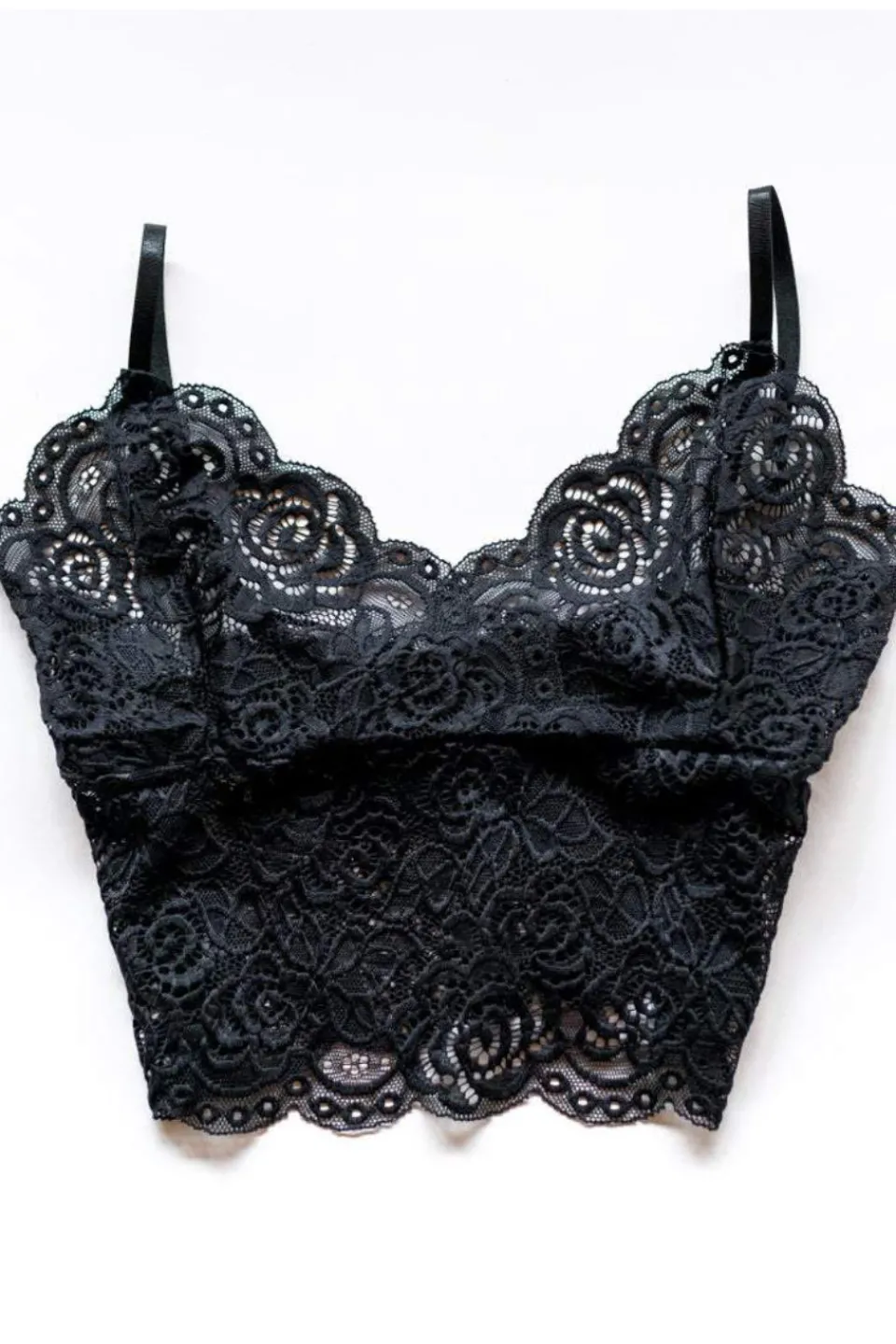 Queen of the Foxes Strappy Black Lace Bralette